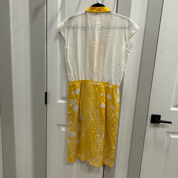 Vintage Valentino Miss V Yellow White Floral Skirt Set Dress 2 Pieces Small - Picture 11 of 12